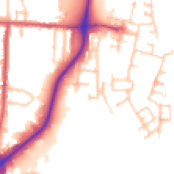 Daytime road noise heatmap for EN3 6JB