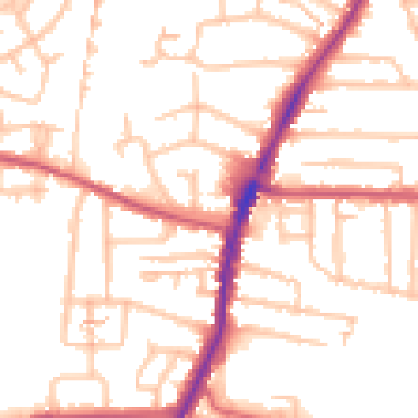 Daytime road noise heatmap for EN3 6PD