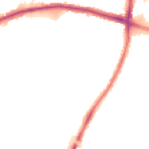 Night-time road noise heatmap for EN3 6RG