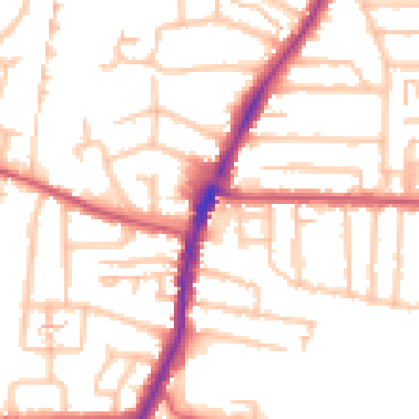 Daytime road noise heatmap for EN3 6UP