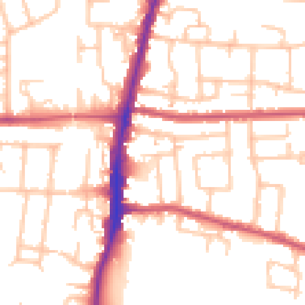 Daytime road noise heatmap for EN3 7HJ