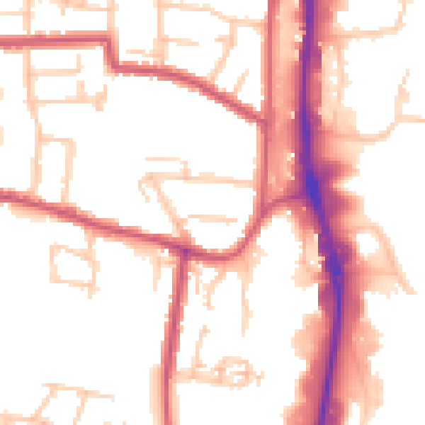 Daytime road noise heatmap for EN3 7RR