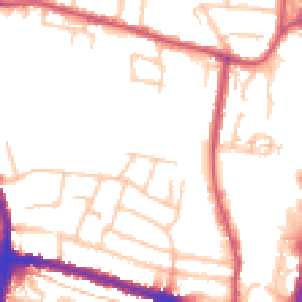 Daytime road noise heatmap for EN3 7TR