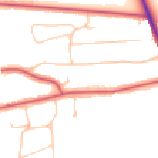 Daytime road noise heatmap for EN4 0AB