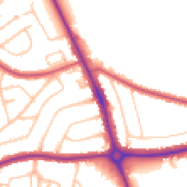 Daytime road noise heatmap for EN4 0AE