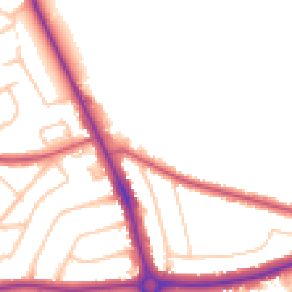 Daytime road noise heatmap for EN4 0AT