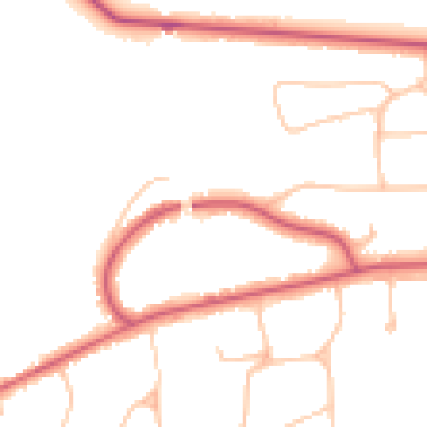 Daytime road noise heatmap for EN4 0ED