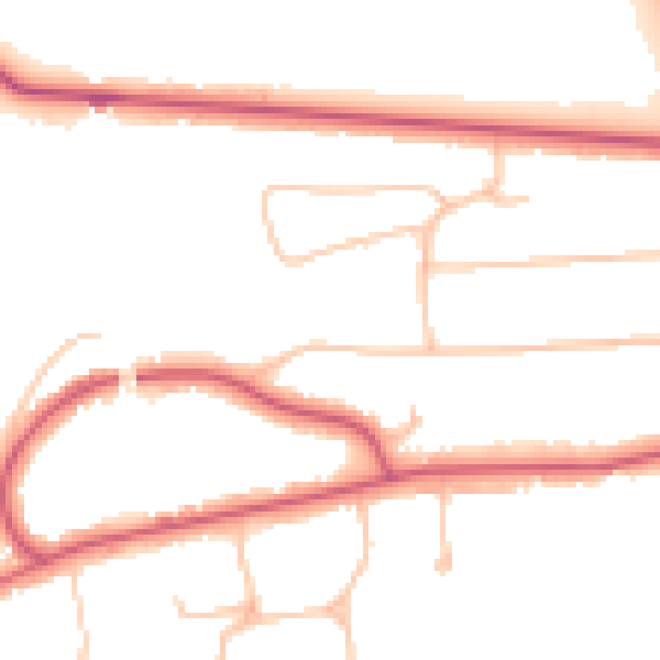 Daytime road noise heatmap for EN4 0EP