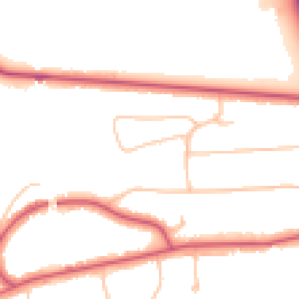 Daytime road noise heatmap for EN4 0HT