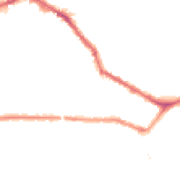 Night-time road noise heatmap for EN4 8BP
