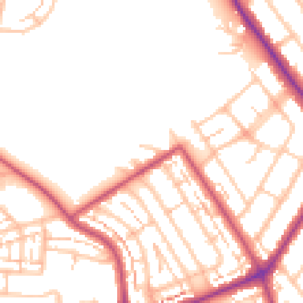 Daytime road noise heatmap for EN4 8LG
