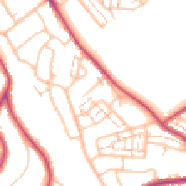 Daytime road noise heatmap for EN4 8XG