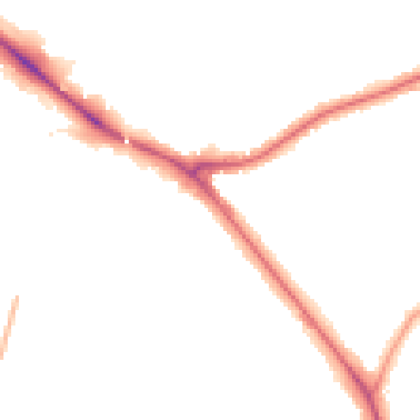 Night-time road noise heatmap for EN5 1AD