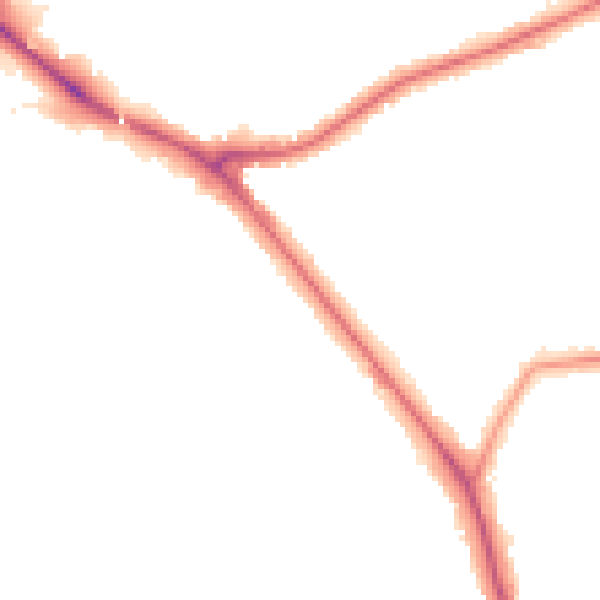 Night-time road noise heatmap for EN5 1AW