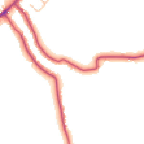 Daytime road noise heatmap for EN5 2AY