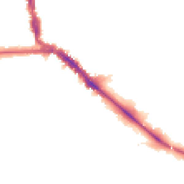 Night-time road noise heatmap for EN5 2EN