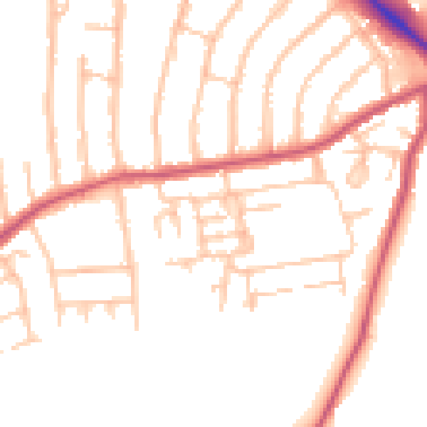 Daytime road noise heatmap for EN5 2FL