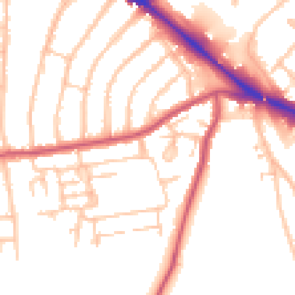 Daytime road noise heatmap for EN5 2FU
