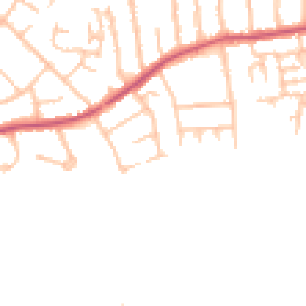 Daytime road noise heatmap for EN5 2PU