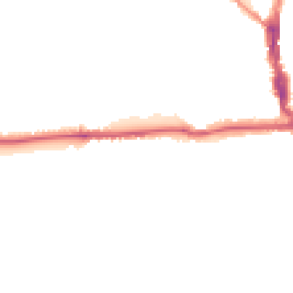 Night-time road noise heatmap for EN5 2SE