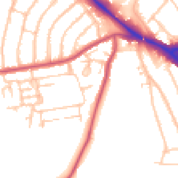 Daytime road noise heatmap for EN5 2TG