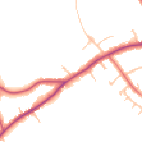 Daytime road noise heatmap for EN5 3BH