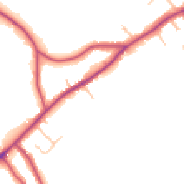 Daytime road noise heatmap for EN5 3JY