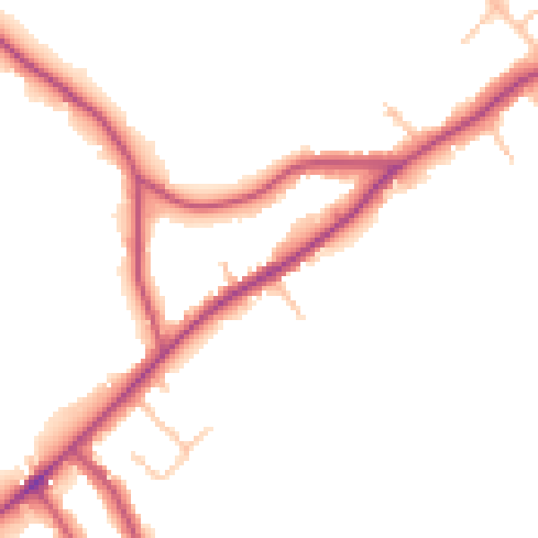 Daytime road noise heatmap for EN5 3LH
