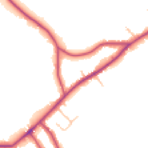 Daytime road noise heatmap for EN5 3LT