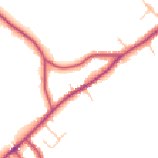 Daytime road noise heatmap for EN5 3NB