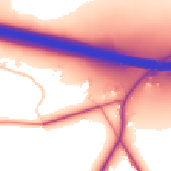 Daytime road noise heatmap for EN5 4BF