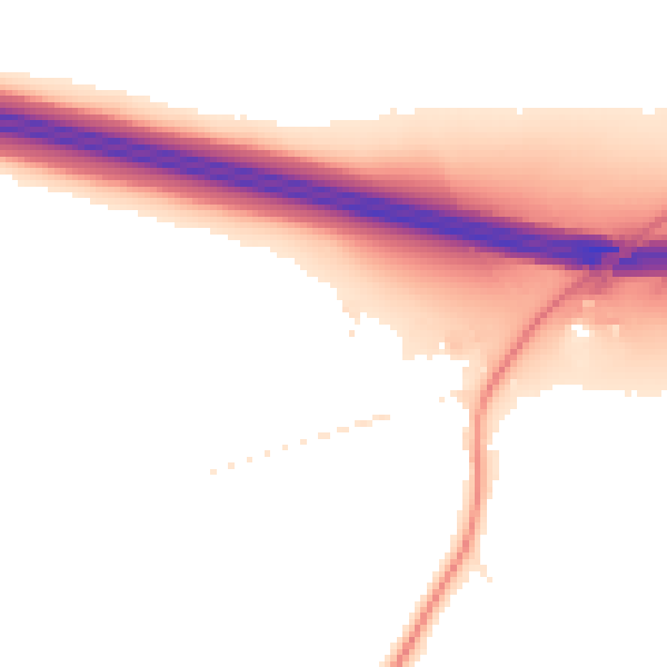 Night-time road noise heatmap for EN5 4BF