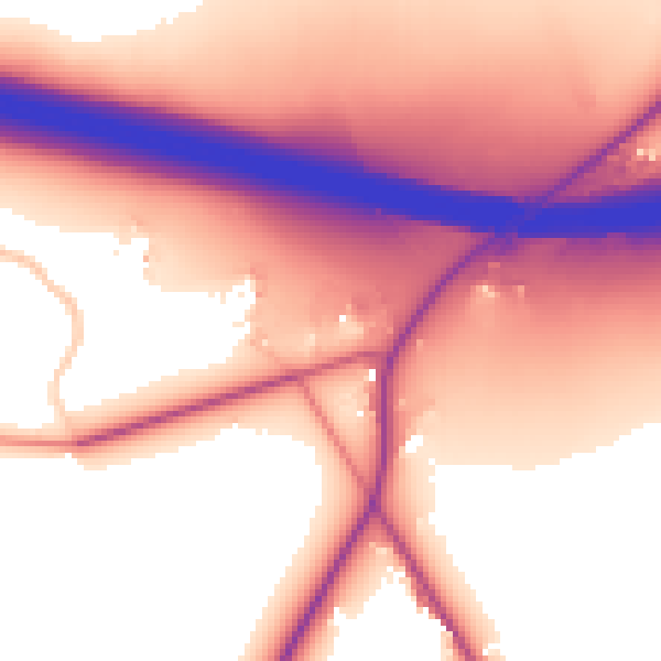 Daytime road noise heatmap for EN5 4FA