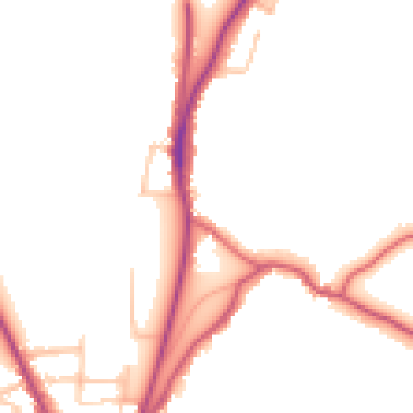Daytime road noise heatmap for EN5 4PE