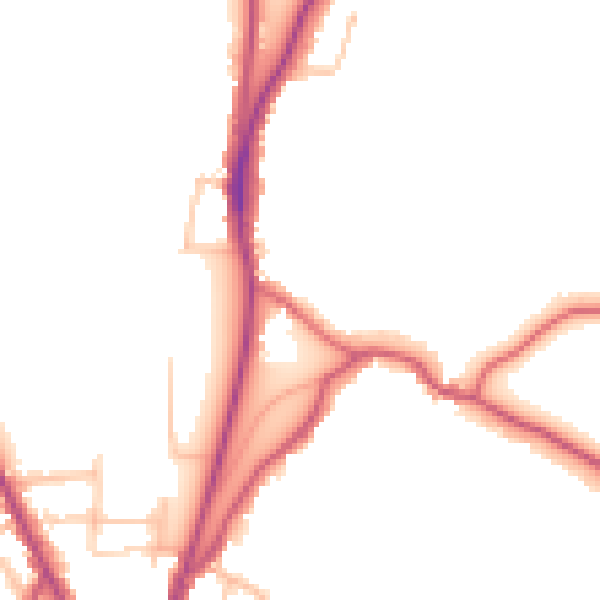 Daytime road noise heatmap for EN5 5PU