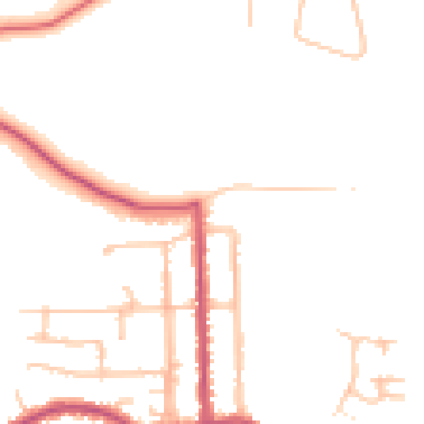 Daytime road noise heatmap for EN5 5QH