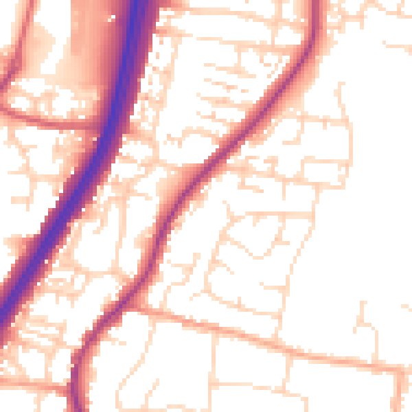 Daytime road noise heatmap for EN8 0AS