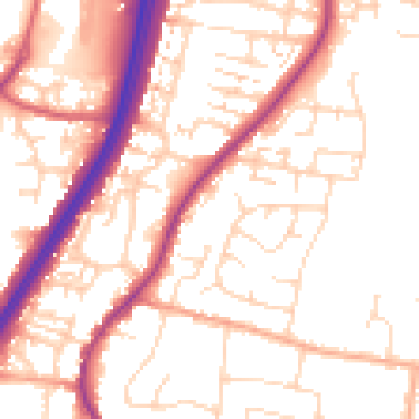 Daytime road noise heatmap for EN8 0AT