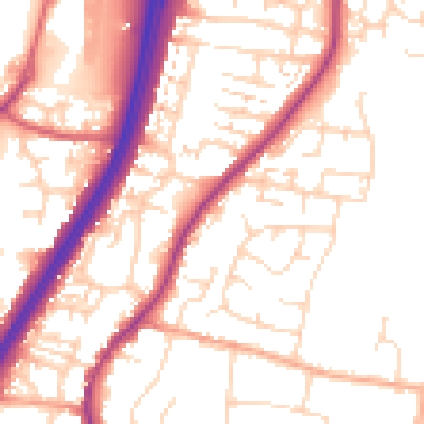 Daytime road noise heatmap for EN8 0AX