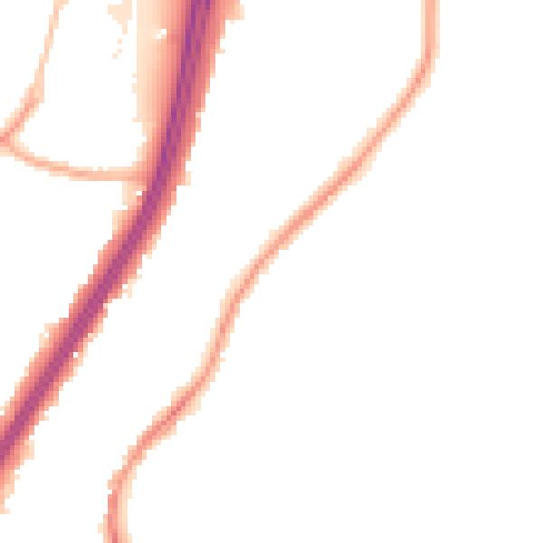 Night-time road noise heatmap for EN8 0AX