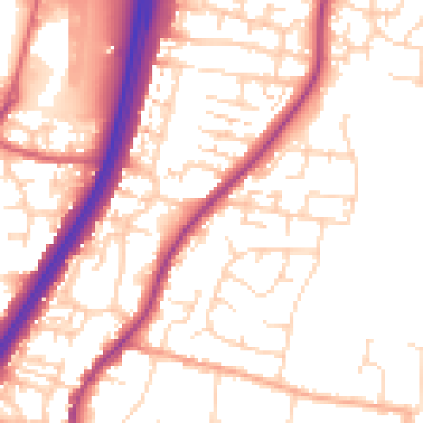 Daytime road noise heatmap for EN8 0AY