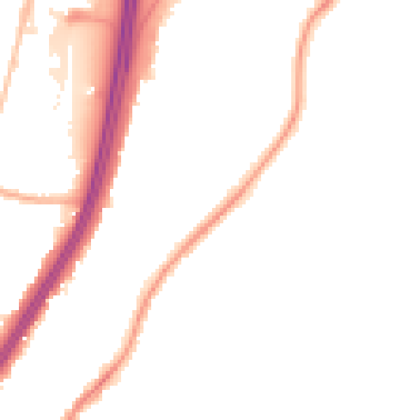 Night-time road noise heatmap for EN8 0BA