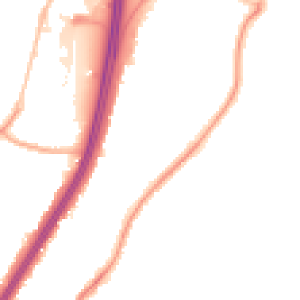 Night-time road noise heatmap for EN8 0BB