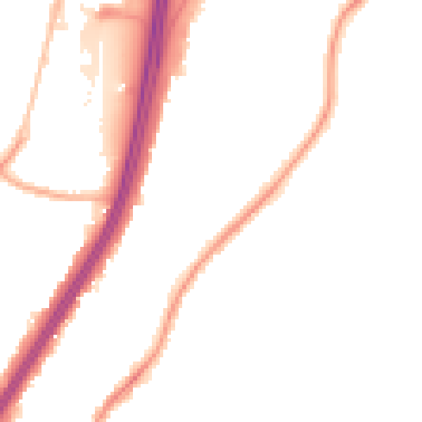 Night-time road noise heatmap for EN8 0BD