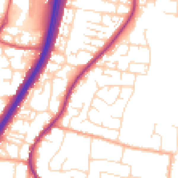 Daytime road noise heatmap for EN8 0BG