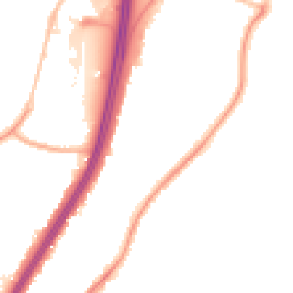 Night-time road noise heatmap for EN8 0BT