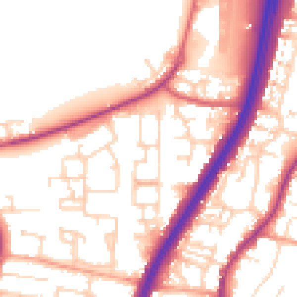 Daytime road noise heatmap for EN8 0FE