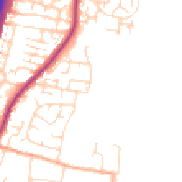 Daytime road noise heatmap for EN8 0JX