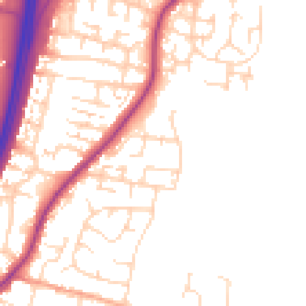 Daytime road noise heatmap for EN8 0LF