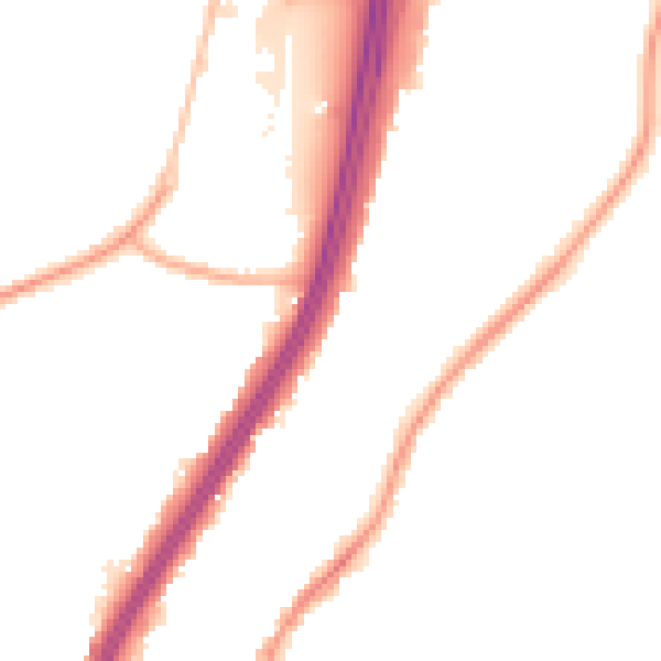Night-time road noise heatmap for EN8 0PJ